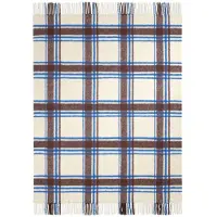 Biederlack Plaid "Arctic Check", blau, B:130cm L:170cm, Baumwolle, Polyamid, Wolle, Wohndecken, Plaid, 130 x 170, mit Fransen
