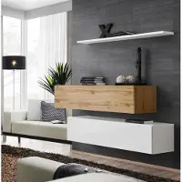 Xl Moebel Gmbh Wohnwand 130 cm Designer 2x Wandschrank Garnitur Set Möbel Holz Wohnzimmer