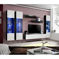 AEA Wohnwand Luxus Komplette Set 6 tlg Hänge Vitrine Modern TV-Ständer
