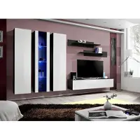 AEA Wohnwand Modern Vitrine TV-Ständer Wandschrank Wohnzimmer Wand Regale