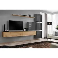 Xl Moebel Gmbh Luxus Holz Garnitur TV-Ständer Holz Wohnzimmer Wohnwand Wand Regal Design