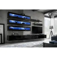 Xl Moebel Gmbh Wohnwand Design Wandregal TV-Ständer Wandschrank Wohnzimmer Holz Einrichtung