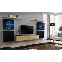 AEA Wohnzimmer 4x Wand Schrank Wohnwand TV Ständer Modern Design Set 7tlg