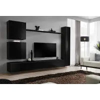 Xl Moebel Gmbh Luxus Set Wohnwand Schwarz Wohnzimmer Wandschrank Regal Wandschrank