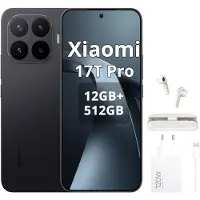 Xiaomi 17T Pro 5G 12+512GB Black, Android 16 Smartphone, Mit 120W HyperCharge Combo (Type-A), Mit Kopfhörern