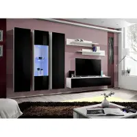 AEA Wohnwand Set Design Wand Regal Wohnzimmer Holz Hänge Vitrine Sideboard Möbel