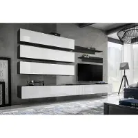 AEA Wohnzimmermöbel Luxus Wohnwand Designer Garnitur Set TV-Ständer Wandschrank
