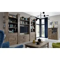 AEA Wohnwand Schranksystem Wohnzimmer Schrank Landhaus Kommode TV Wand System Möbel