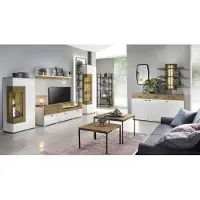 AEA Set Modern Wohnwand Vitrinen RTV Schrank Wohnzimmer Barock Stil Wohnwände