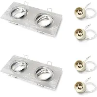 Koloreno Einbaustrahler Einbauleuchte Oh Almi X2 - Beweglich - Rechteck - Silber