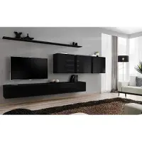 Xl Moebel Gmbh Schwarz Wohnwand Wohnzimmermöbel Modern Designer Sideboard Wandschrank Designer