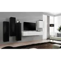 Xl Moebel Gmbh Wohnzimmer Garnitur Wohnwand Komplett Set Lowboard TV-Ständer Holz Möbel