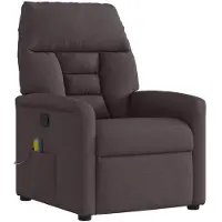 vidaXL Massagesessel Dunkelbraun Stoff