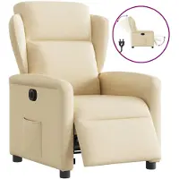 vidaXL Relaxsessel Elektrisch Creme Stoff