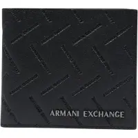 Armani Exchange für Herren. XM000167AF27287UC001 Logo-Geldbörse schwarz (OSFA), Lässig, Leder