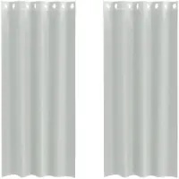 vidaXL Voile Vorhänge mit Ösen 2 Stk. Hellgrau 140x245 cm