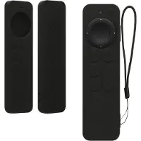 Kwmobile Cover für Apple Siri Remote 3rd / 2nd Gen Hülle - Passgenaues Remote Cover, Fernbedienung Hülle aus Silikon, TV Zubehör in Schwarz
