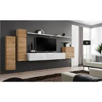 AEA Wohnwand Wohnzimmer Set 7tlg TV Ständer Regal Luxus Modern Design Möbel