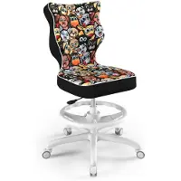 Entelo Jugend-Wachstumsstuhl Ergonomischer Schreibtischstuhl Für Körpergrösse 146-176 Cm, Petit Weiss Storia 28, Mit Fussstütze