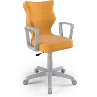 Entelo Jugend-Wachstumsstuhl Ergonomischer Schreibtischstuhl Für Körpergrösse 146-176 Cm, Norm Grau Velvet 35