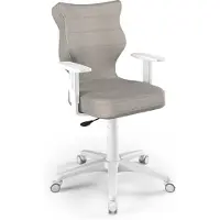 Entelo Jugend-Wachstumsstuhl Ergonomischer Schreibtischstuhl Für Körpergrösse 146-176 Cm, Duo Weiss Monolith 03