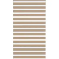vidaXL Doppelrollo Sandbraun 135x200 cm Stoffbreite 130,9 cm Polyester