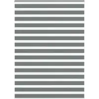 vidaXL Doppelrollo Dunkelgrau 155x200 cm Stoffbreite 150,9 cm Polyester