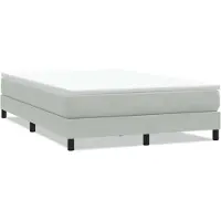 vidaXL Boxspringbett ohne Matratze Hellgrau 140x220 cm Samt