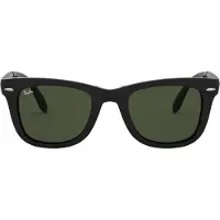 Ray-Ban Wayfarer Folding Classic, Erwachsener, Uni, Wanderer, Quadratisch, Vollrand, Schwarz