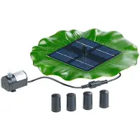 ROYAL GARDINEER Schwimmender Solar-Teich-Springbrunnen mit Pumpe und 4 Düsen