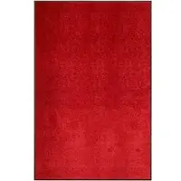 Décoshop26 - Waschbare Fußmatte 120 x 180 cm rot Polyamid PVC rutschfest DEC040626
