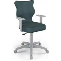 Entelo Jugend-Wachstumsstuhl Ergonomischer Schreibtischstuhl Für Körpergrösse 159-188 Cm, Duo Grau Monolith 06
