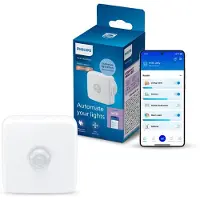 Philips Smarter Bewegungsmelder mit Batterien, Einzelpackung, Weiß, Kunststoff, IP20, III, Drinnen, AA