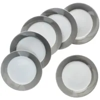 MamboCat 6er Set Variant Grau Kuchenteller Ø 20,5 cm