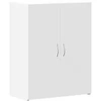 Décoshop26 - Büromöbel-Aufbewahrungsschrank 60 x 32 x 77,5 cm Holzwerkstoff weiß DEC024471 DEC024471