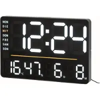 AMS T1306 Tisch- und Wanduhr mit digitaler LED-Anzeige