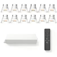 LEDVION 12er set LED Einbaustrahler ø35mm IP65 3W Weiß 2700K