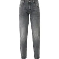 QS Slim-fit-Jeans , Herren, Gr. 30, Länge 32, grau (grau washed), Denim/Jeans, Obermaterial: 99% Baumwolle, 1% Elasthan, unifarben, slim fit knöchellang, Jeans Slim-fit-Jeans, im Five-Pocket Style