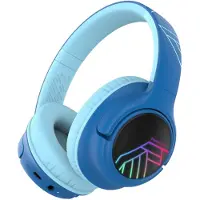 PowerLocus Kinderkopfhörer Bobo Drahtlos Bluetooth mit Mikrofon Ohrumschließend Schwarz/Blau