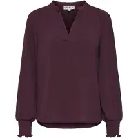 ONLY "ONLMETTE V-NECK LS SMOCK TOP NOOS WVN" Kunstfaser, regular fit