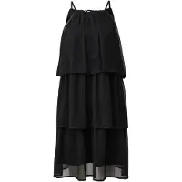 QS Knielanges Chiffonkleid mit Volants