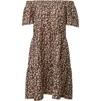 QS Viskosemix-Kleid mit Carmenausschnitt