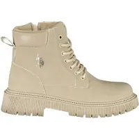 U.s. polo assn. Damenstiefel Beige mit Fell & Reißverschluss – Stylish & Funktional