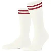 Falke Dynamic Wool Unisex Socken, 44-45, Weiß, Streifen, Schurwolle