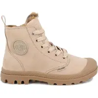 Palladium Winterboots "PAMPA HI ZIP WL WILD", Damen, Gr. 43, wärmend, beige (warm sand), Leder, Schuhe Winterboots, Winterschuhe, Winterstiefel, Snowboots, gefüttert