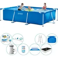 OEM Rechteckiges Schwimmbecken Deluxe-Set 300x200x75 cm