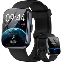 Fitpolo mit Telefonfunktion(Anrufe tätigen/empfangen),Fitness Tracker mit 110+Sportmodi, Puls/Schlaf-Monitor, Schrittzähler, Smart Watch mit Alexa für Android
