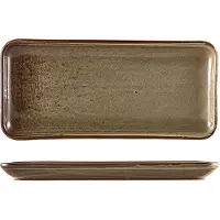 Genware Terra Porcelain Grey Schmales Rechteckiges Tablett 27 x 12,5 Cm