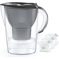 Brita Marella + 3 Maxtra Pro Pure Performance, Pitcher-Wasserfilter, 2,4 l, Transparent, Grau
