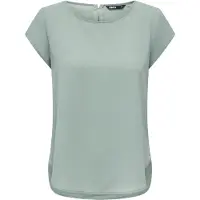 ONLY Kurzarmbluse "ONLVIC – feminines Blusenshirt in lockerer Form" Materialmix, regular fit